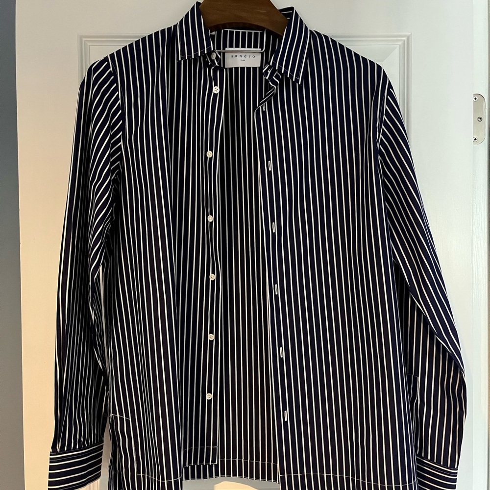 NWOT. Sandro Long Sleeve Button Down
